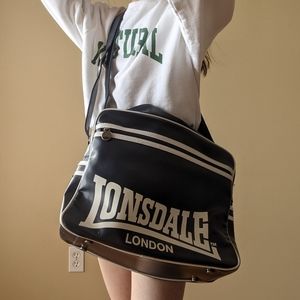 Retro Lonsdale London navy shoulder bag